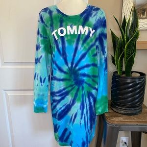 NWT Tommy Hilfiger Terry Tie Dye Sweatshirt Dress